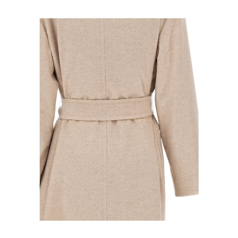 Max Mara Studio Elegante Wollen Jas Beige Dames