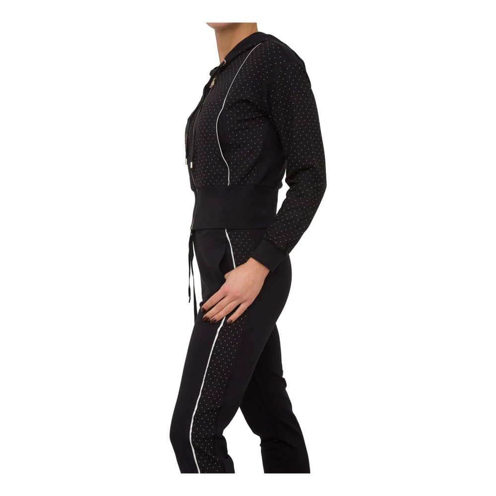 Liu Jo Zwarte Sweatshirt met Moderne Stijl Black Dames