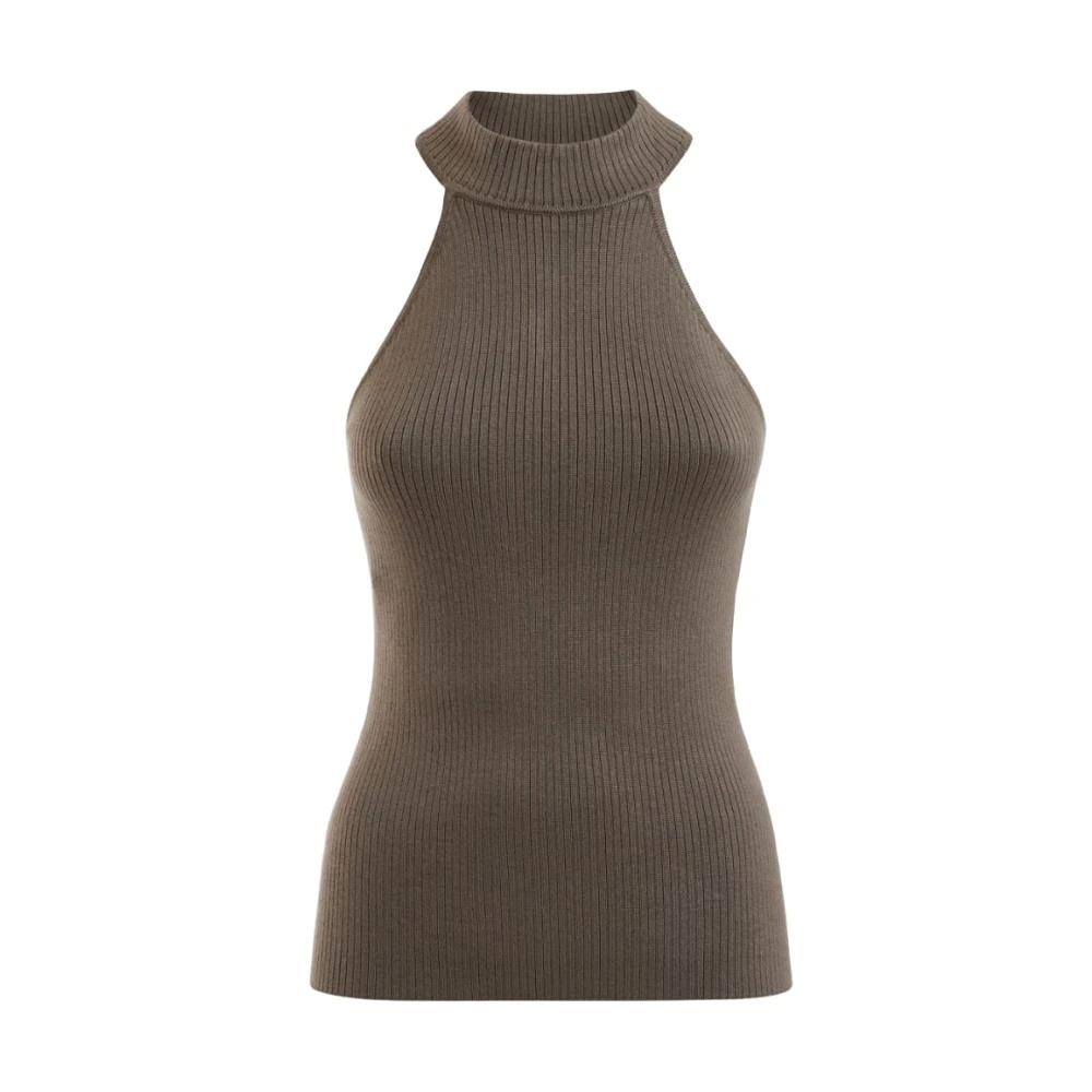 Guess Sleeveless Knitwear Gray Dames