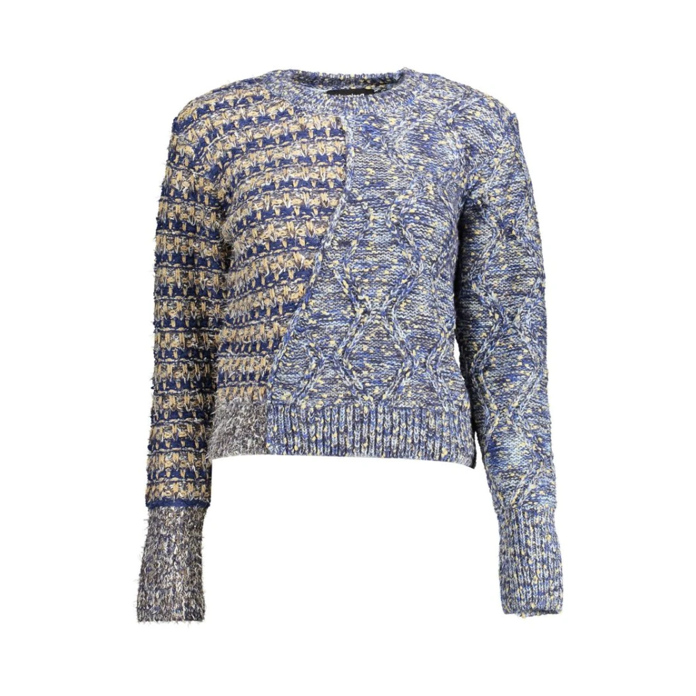 Desigual, Damen, Pullover, Black Polyamide Women's Sweater, Blau, Schwarz, (L) - Bild 3