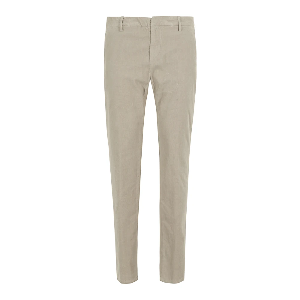 Dondup Fluweel Gestreepte Broek Beige Heren