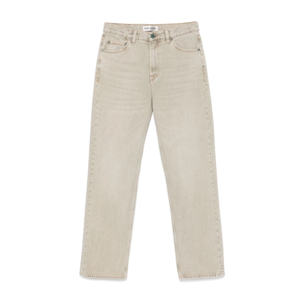 Our Legacy Vintage Gewassen Formele Snit Denim Jeans Beige Heren