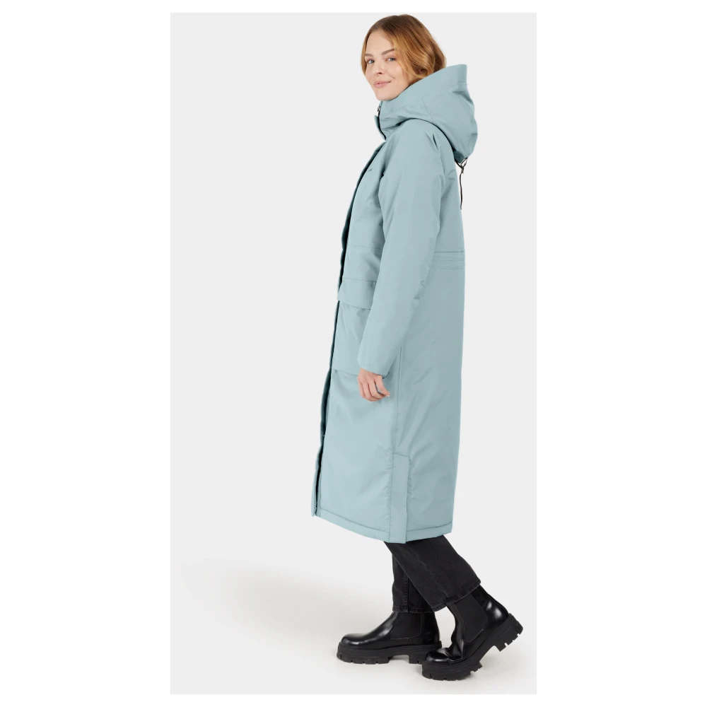 Didriksons Sportieve Parka met Functionele Details Blue Dames