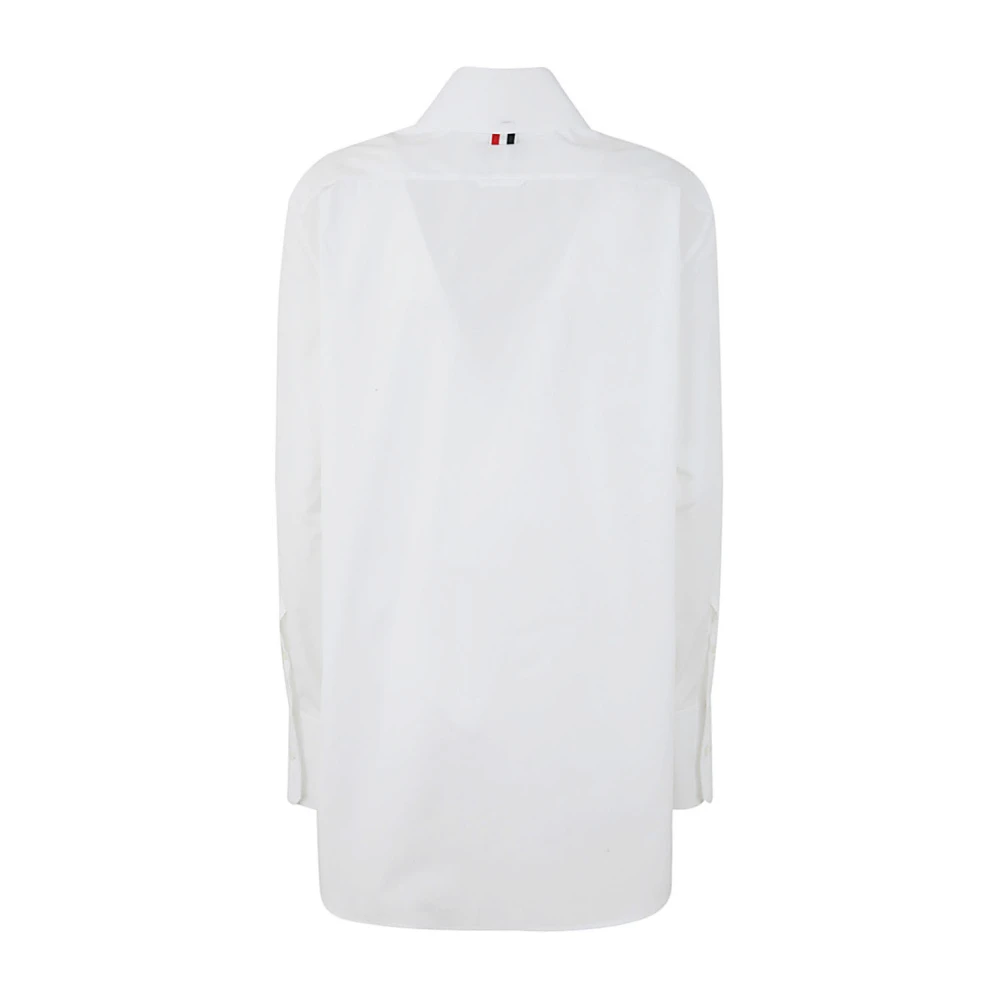 Thom Browne Witte Poplin Overhemd met Puntkraag White Dames