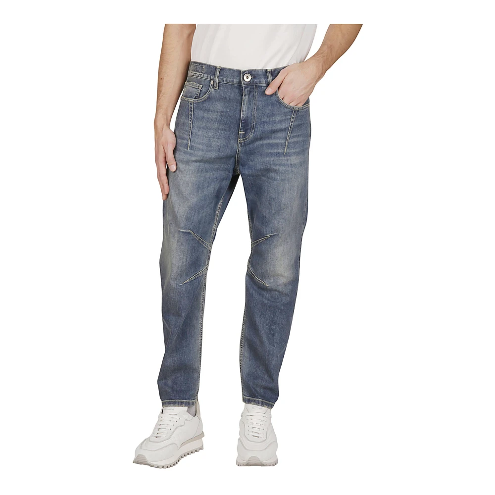 Eleventy Stretch katoenen denim vermoeidheid broek Blue Heren