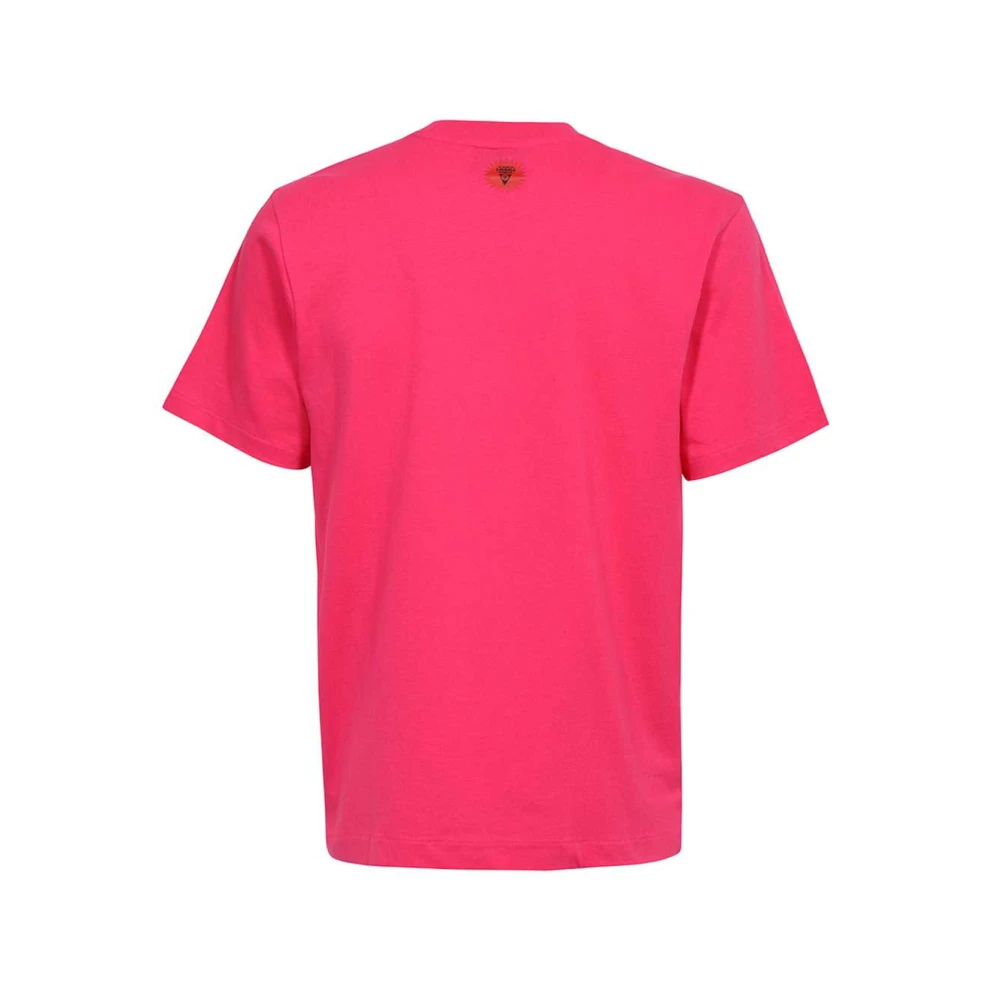 Icecream Katoenen T-shirt met Front Print Pink Heren