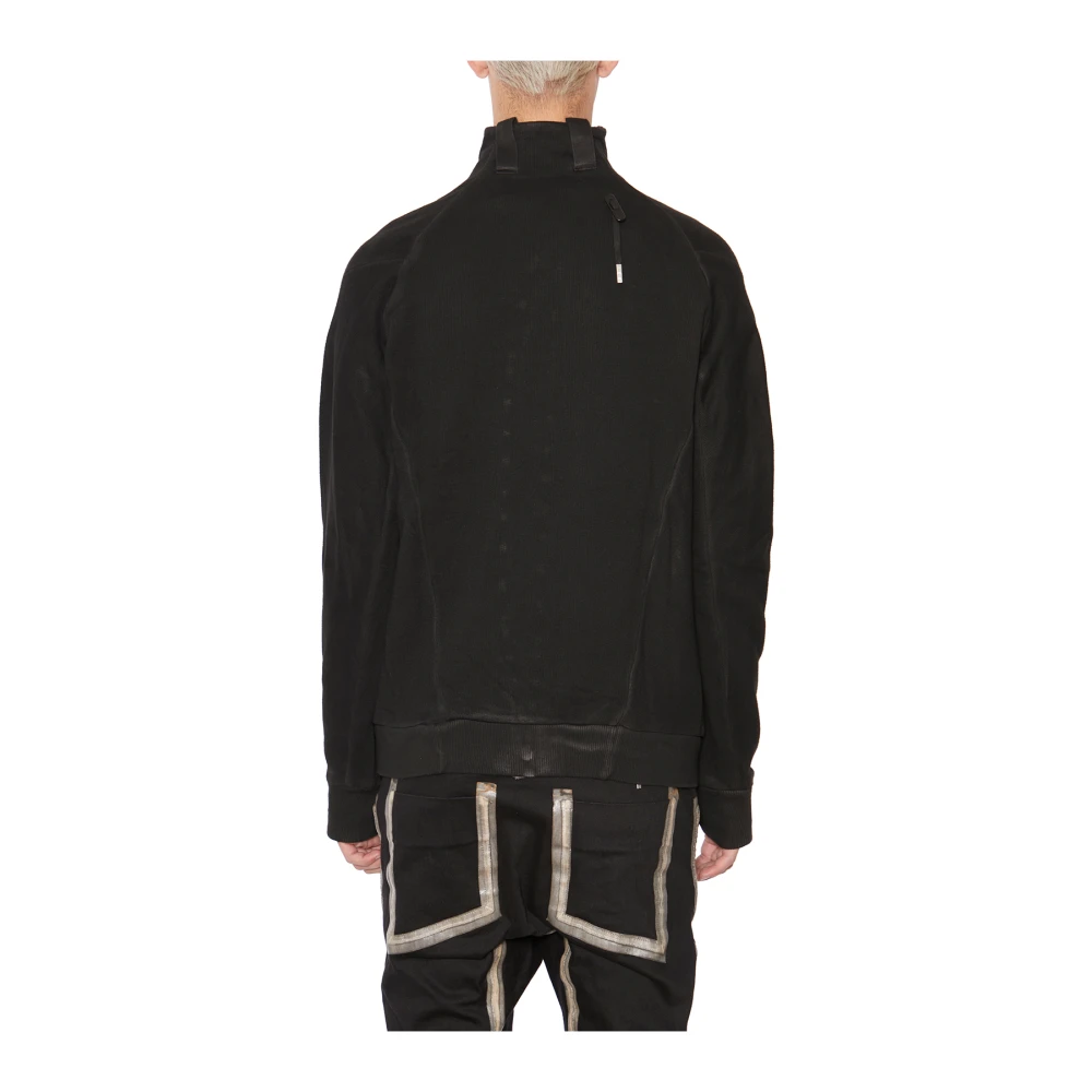 Boris Bidjan Saberi Katoenen Zip-Up Sweatshirt Black Heren