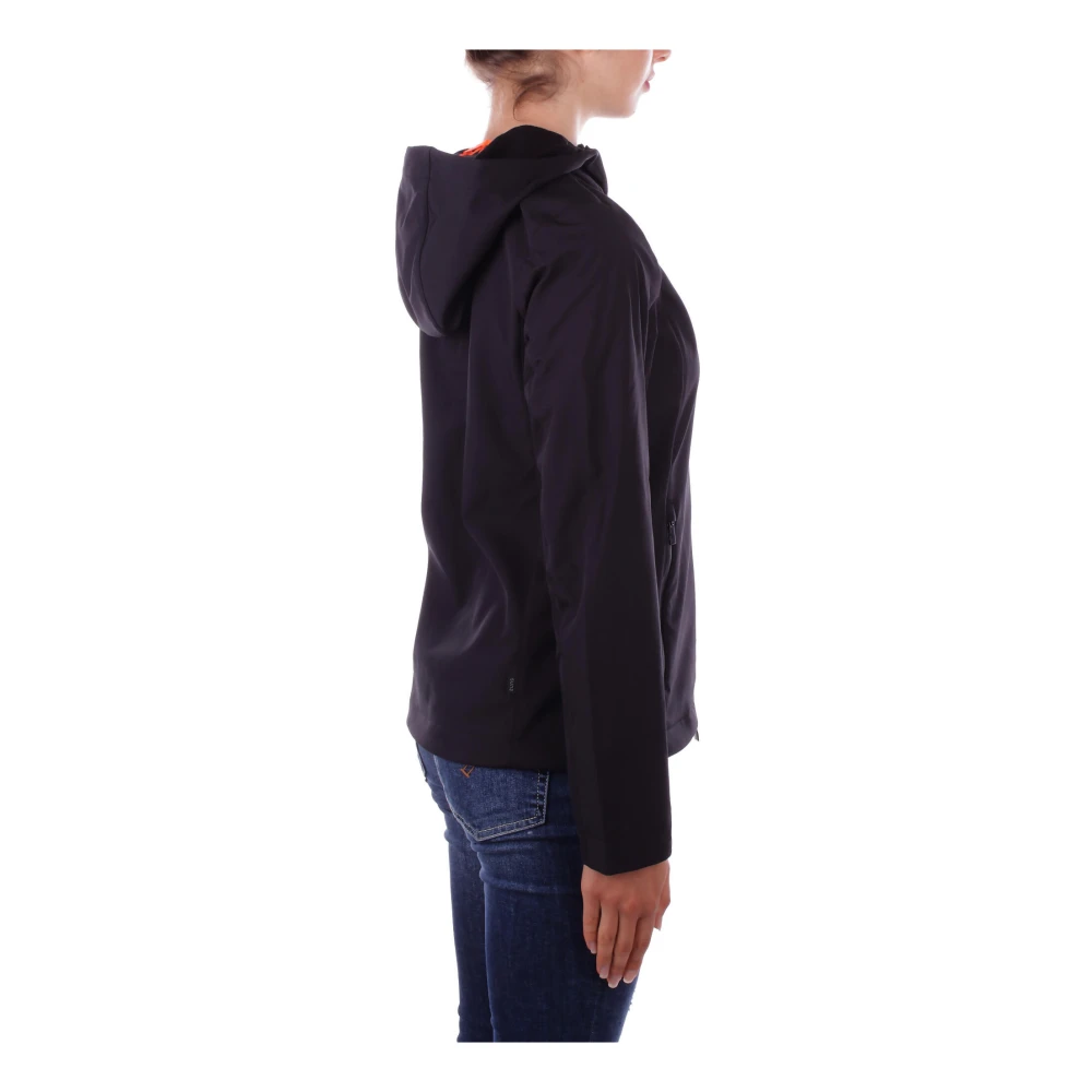 Suns Zwarte Hoodie met Ritssluiting Black Dames