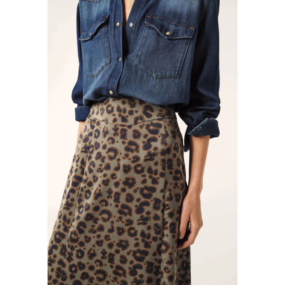 BA&SH Maxi-rok met luipaardprint Multicolor Dames