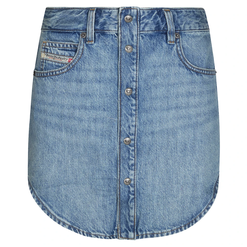 Diesel Women's Blue Denim Skirts, W27, De-Ard Denim Skirt