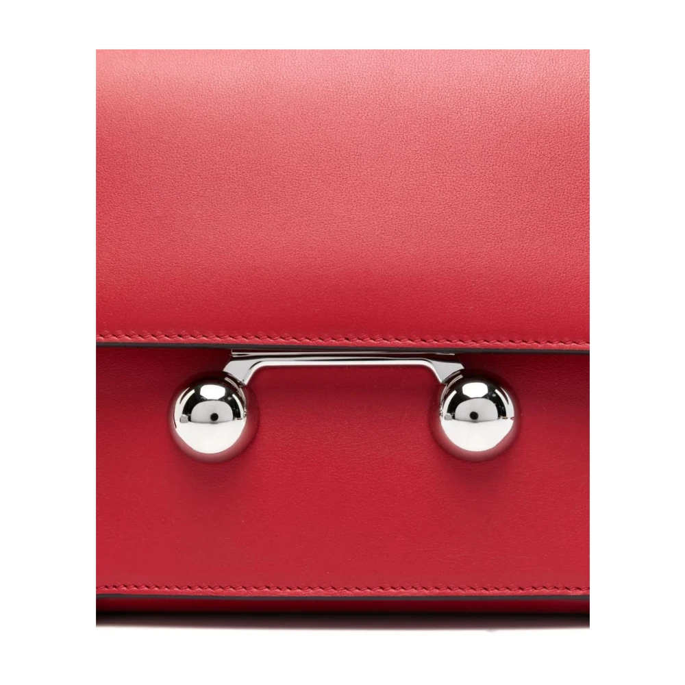Marni Rode Zilveren Sluiting Winkel Tas Red Dames