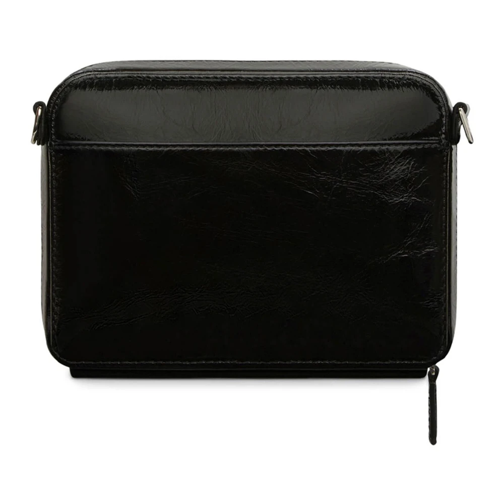 Acne Studios Zwarte leren kettingtas Black Dames