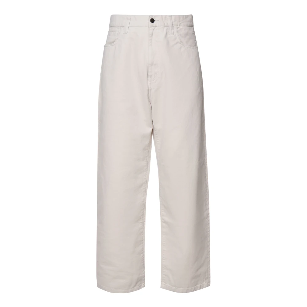 Carhartt WIP Wijde katoenen broek in vuil wit Beige Heren