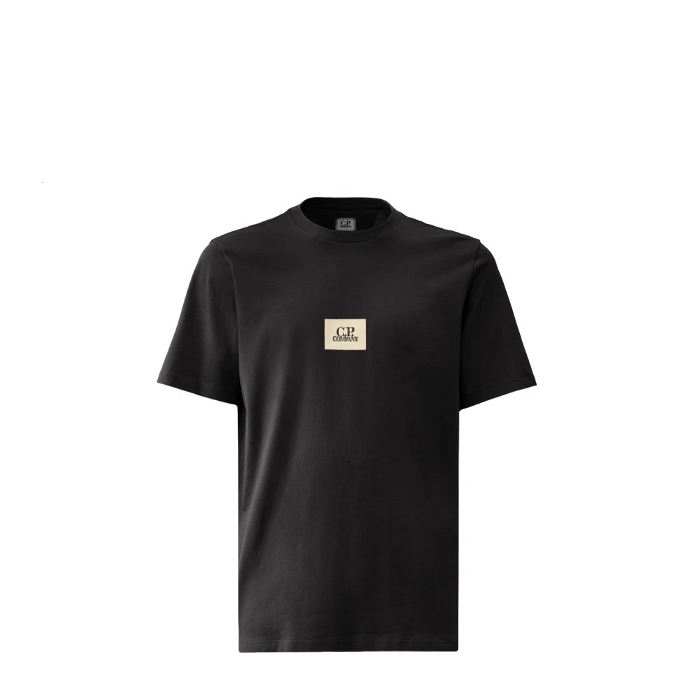 C.P. Company Zwart Kortemouw Logo T-Shirt Black Heren