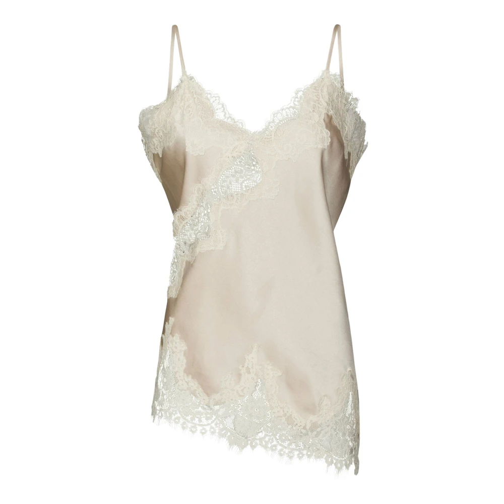 Neo Noir Beige Blouses - Female - Sleeveless Tops - M - Tops