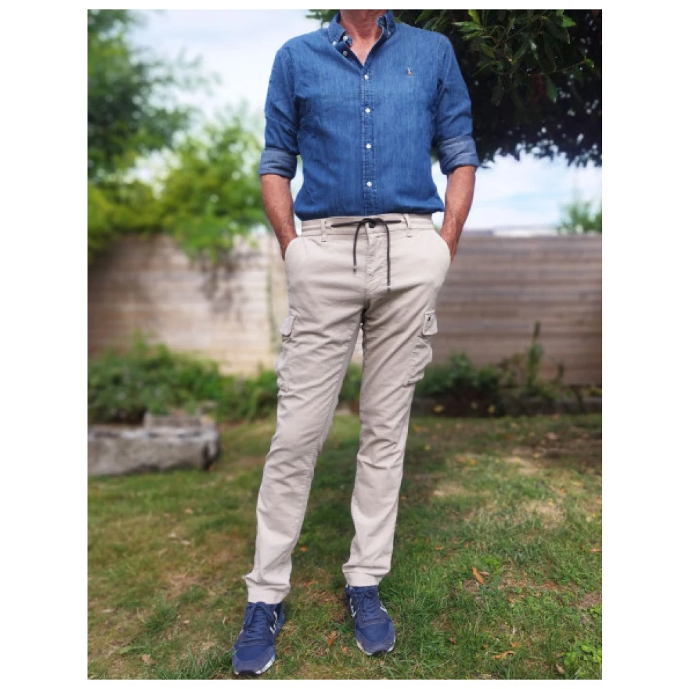 Mason's Velours Cargo Broek Beige Heren