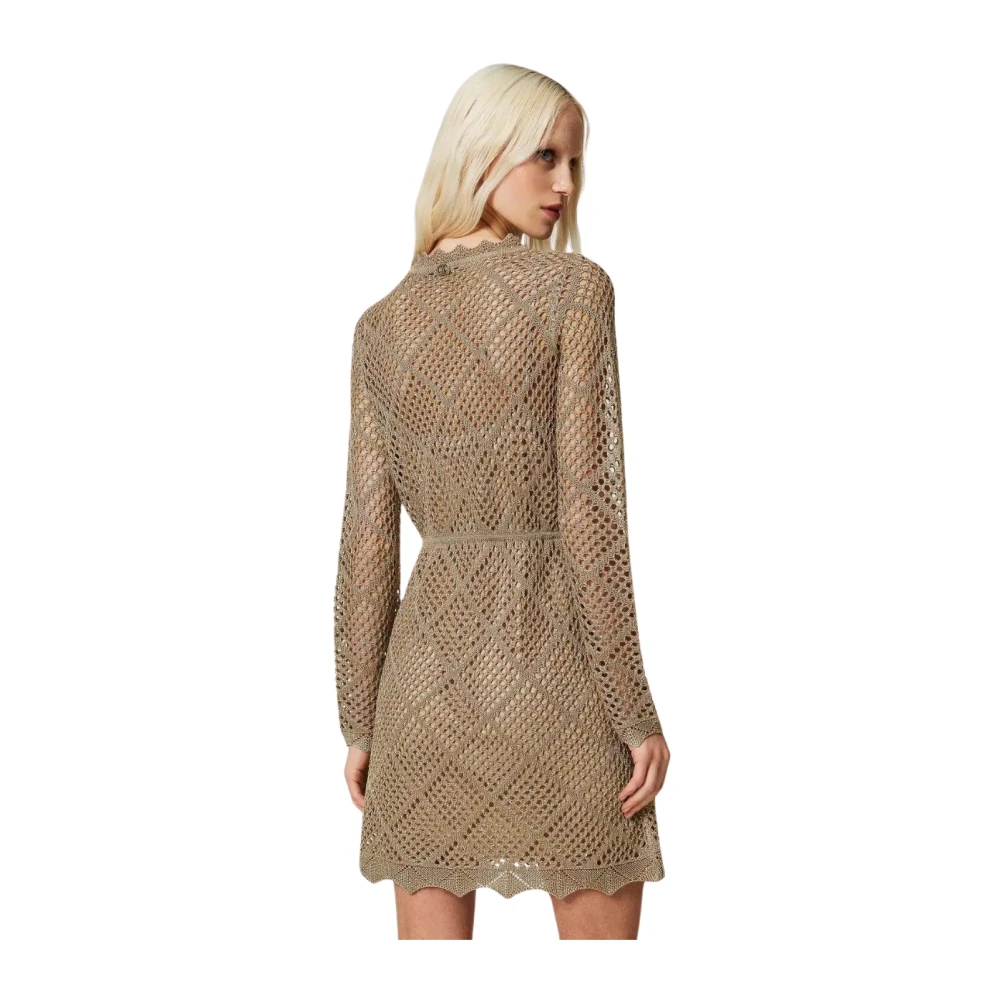 Twinset Korte Jurk Beige Dames