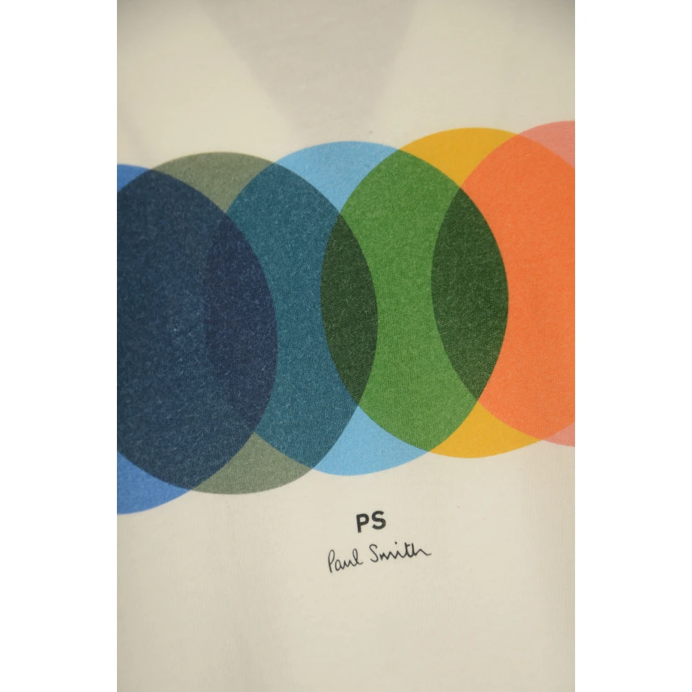 Paul Smith Heren Cirkel Print Beige T-shirt Beige Heren