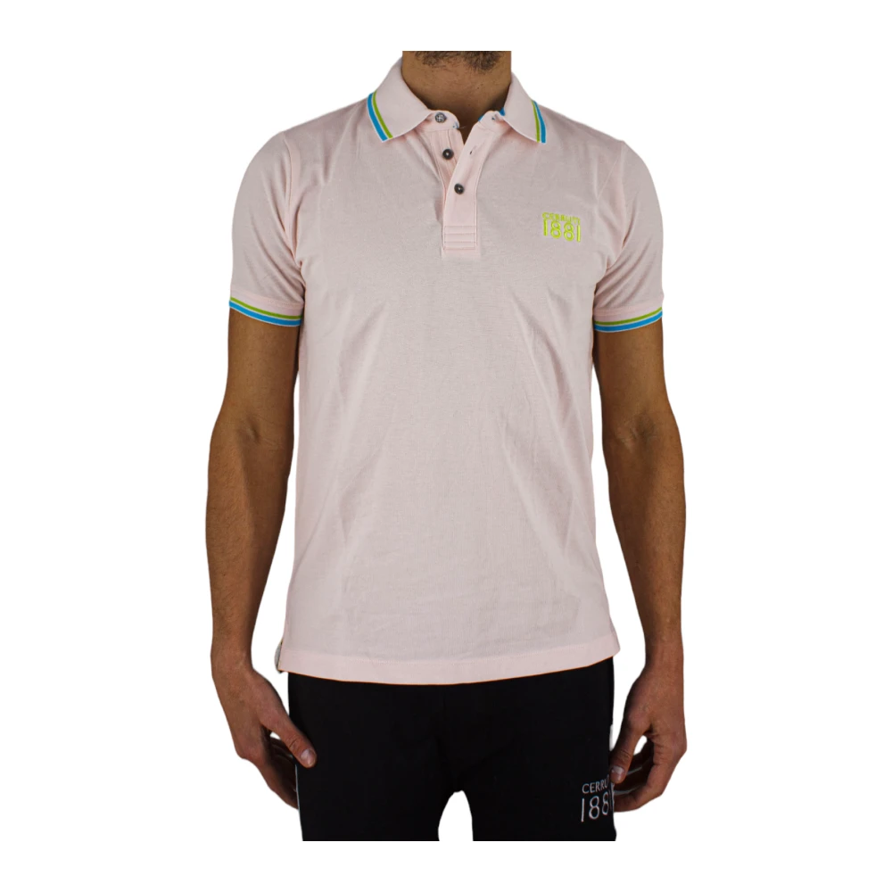 Cerruti 1881 Roze Polo Shirt Piqué Gebreid Pink Heren