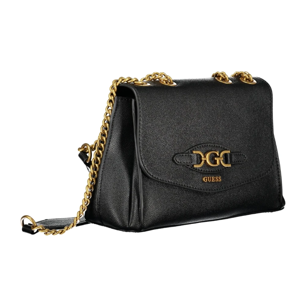 Guess Zwarte dameshandtas met kettinghandvatten Black Dames