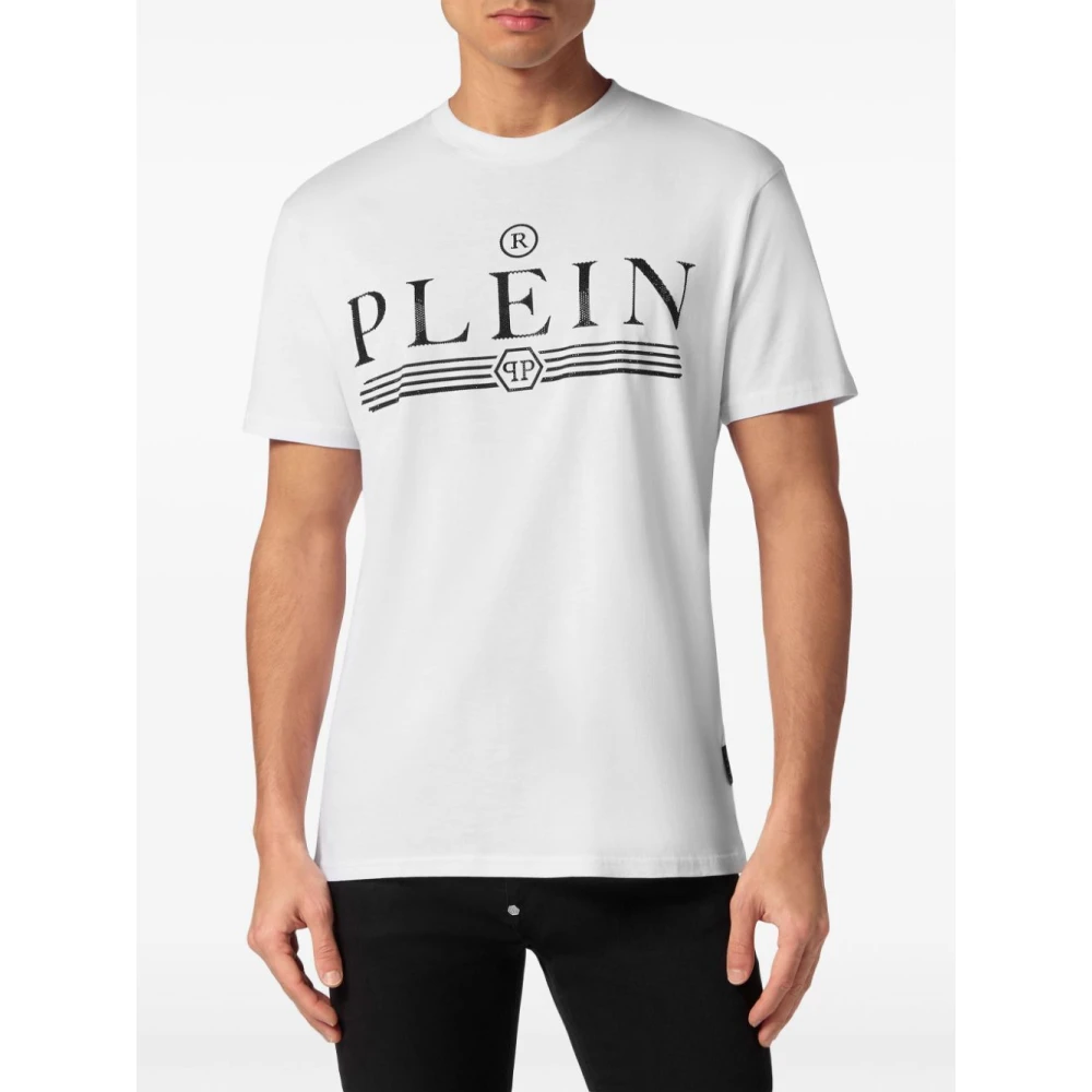 Philipp Plein Wit Katoenen T-Shirt White Heren