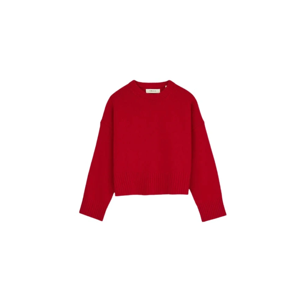 Skall Studio Oversized Merino Wool Pullover Red Dames