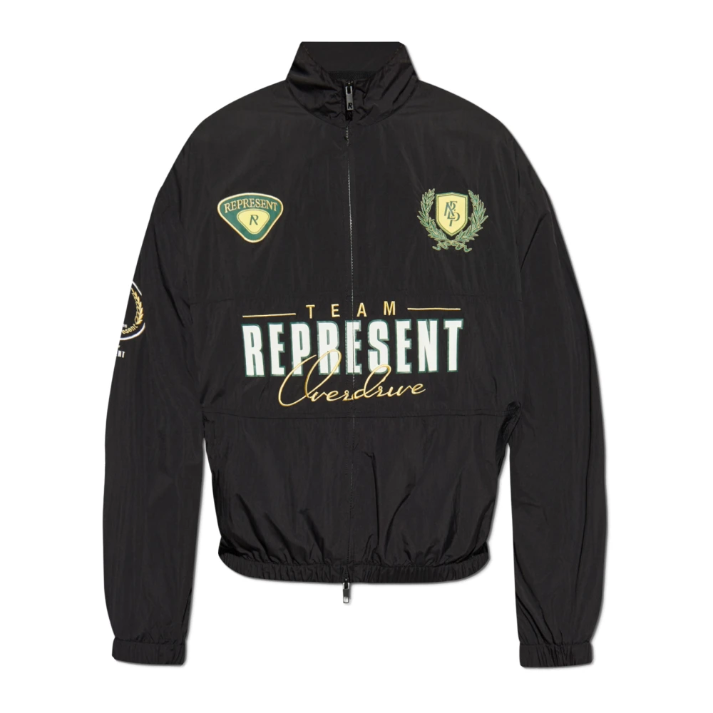 Represent Jacket met Logo Black Heren