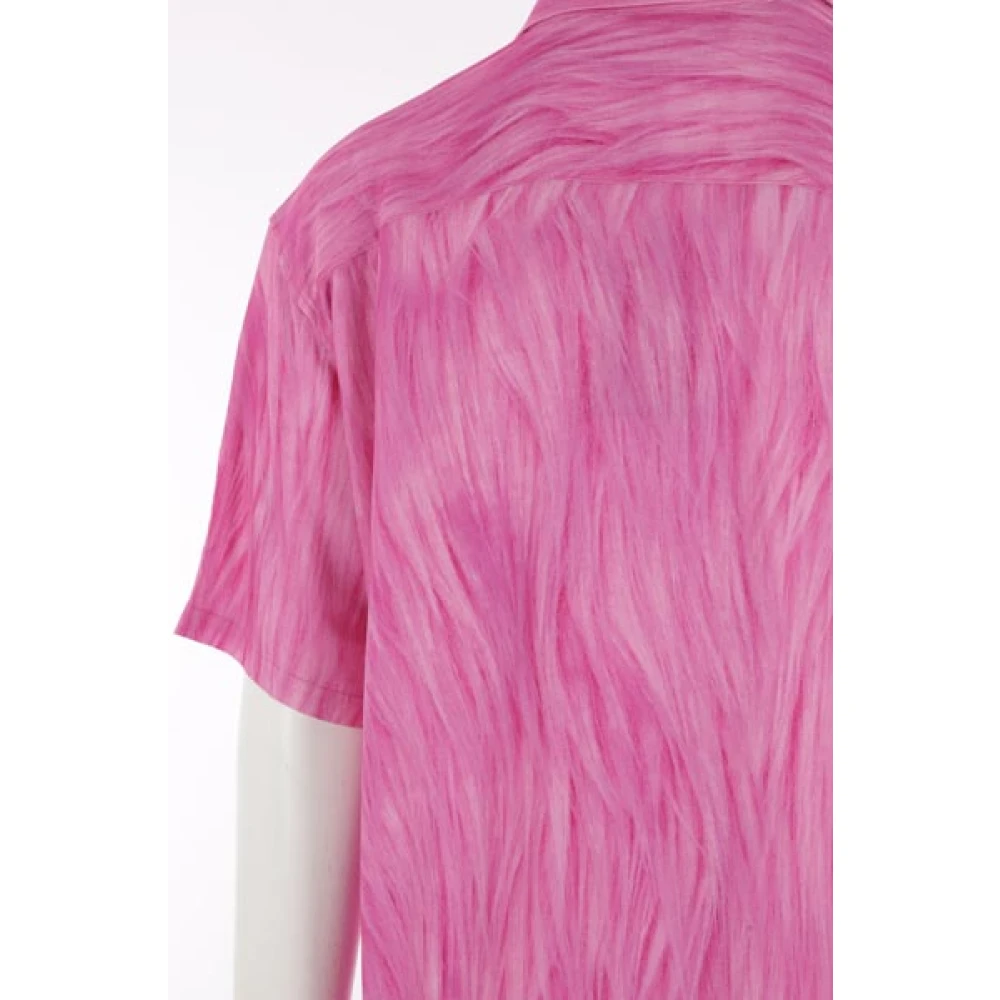 Stüssy Roze Fur Print Viscose Shirt Pink Heren