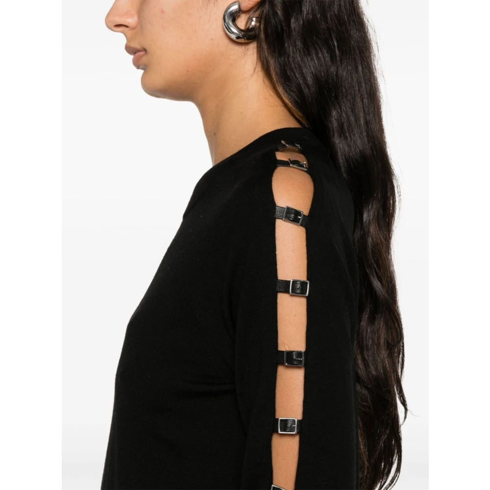 Simkhai Zwarte top met lange mouwen en ronde hals Black Dames