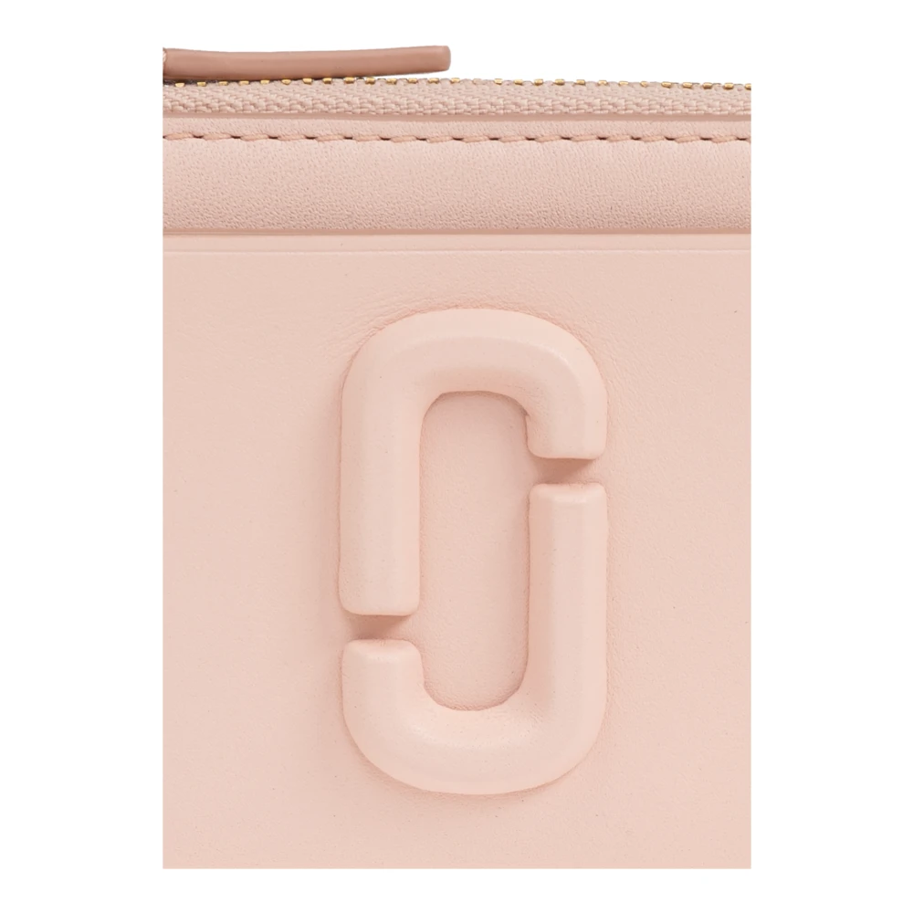 Marc Jacobs Leren portemonnee 'The J Marc' Pink Dames
