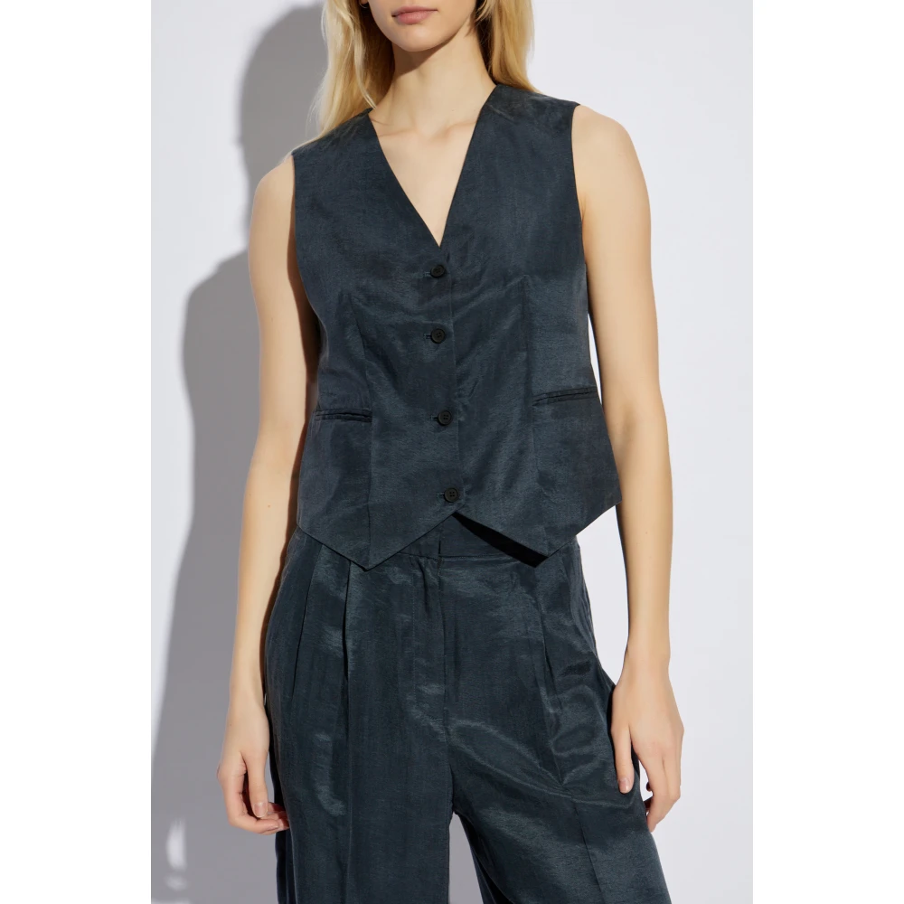 AllSaints Vest Averie Blue Dames