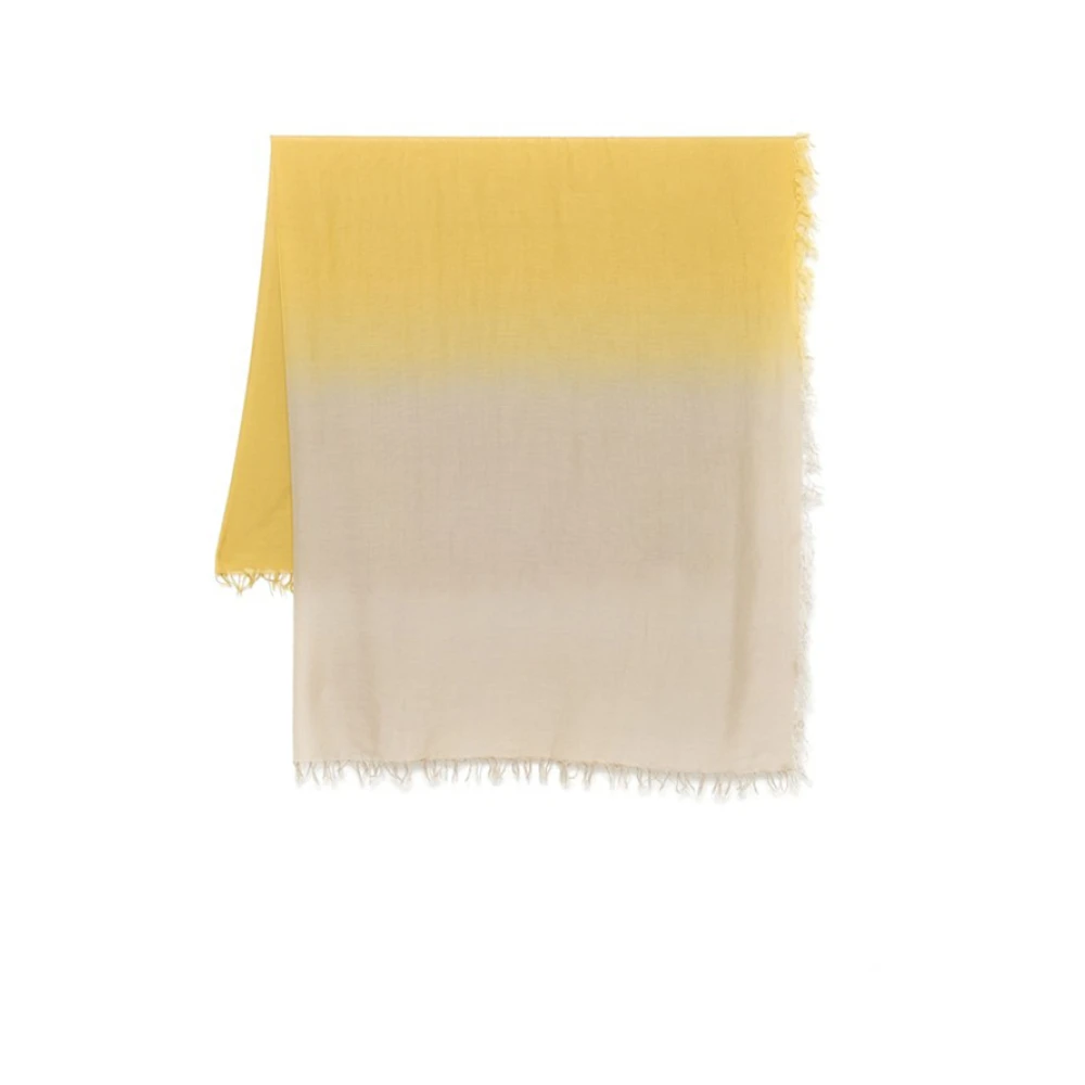 Fabiana Filippi Beige Rafelrand Rechthoekige Sjaal Beige Dames