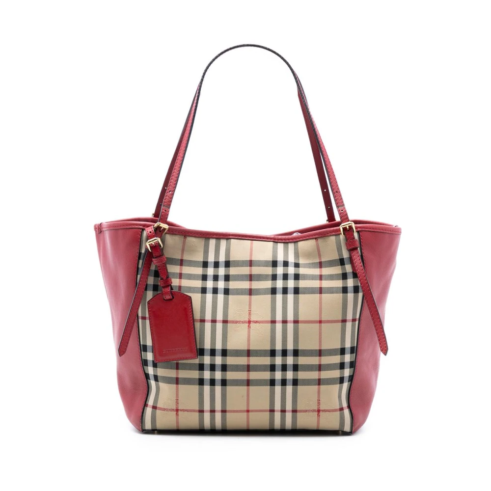 Burberry Vintage Women's Pre-Owned Stylish Patterned Tote Bag
