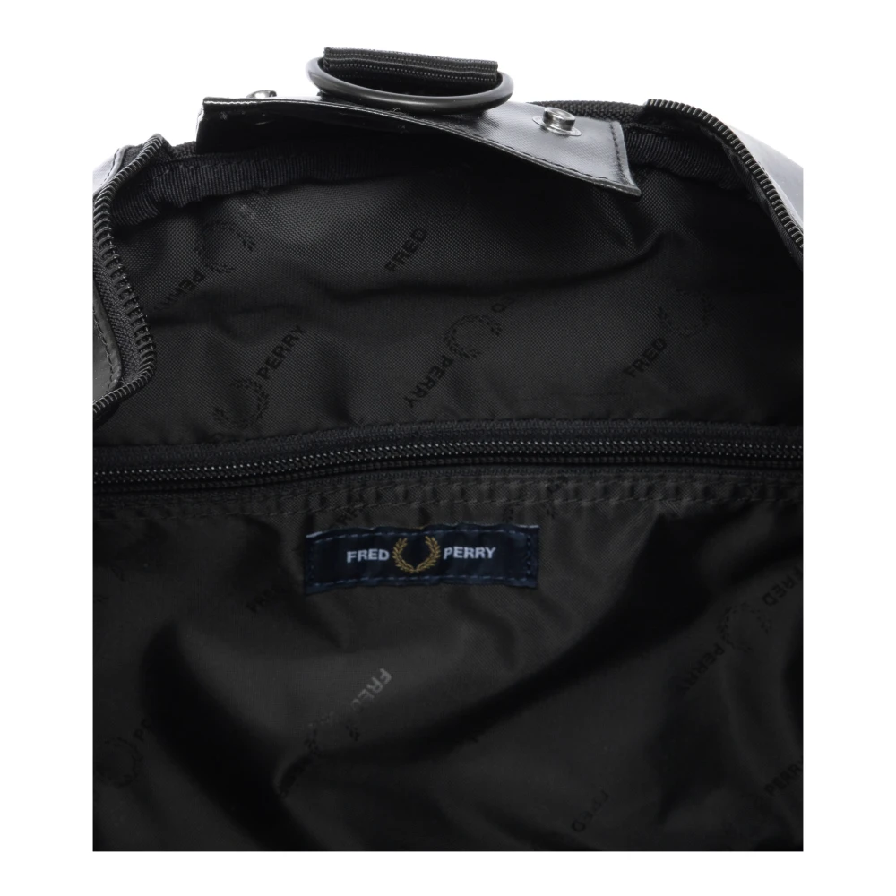 Fred Perry Verstelbare Gymtas met Afneembare Band Black Heren