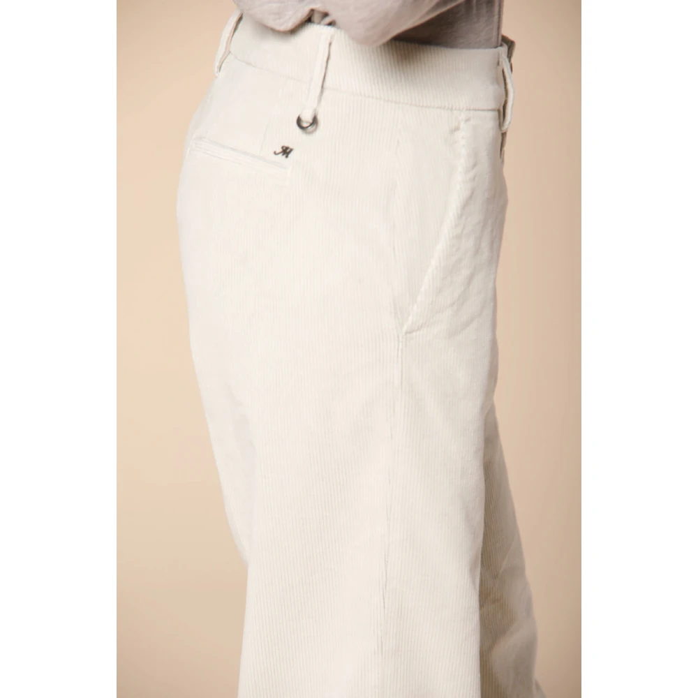 Mason's Winter Corduroy Straight Chino Broek White Dames