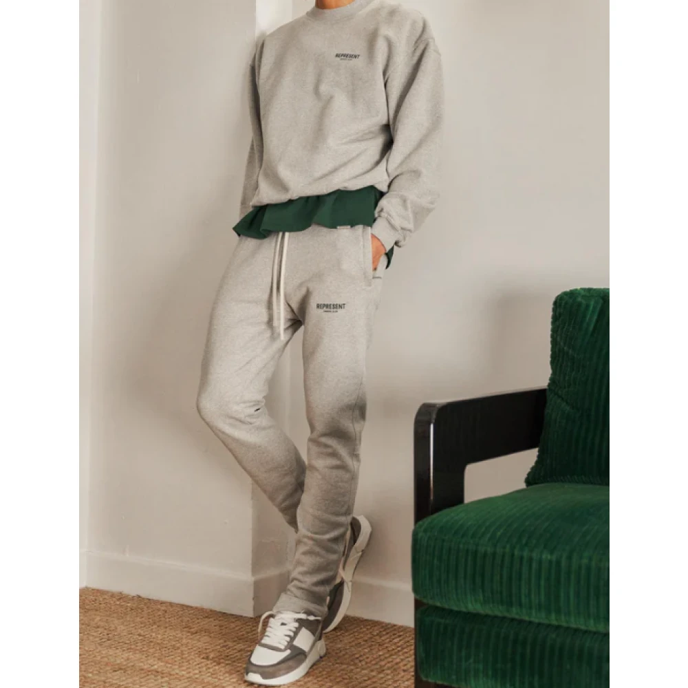 Represent Ash Grey Oversized Sweater Gray Heren