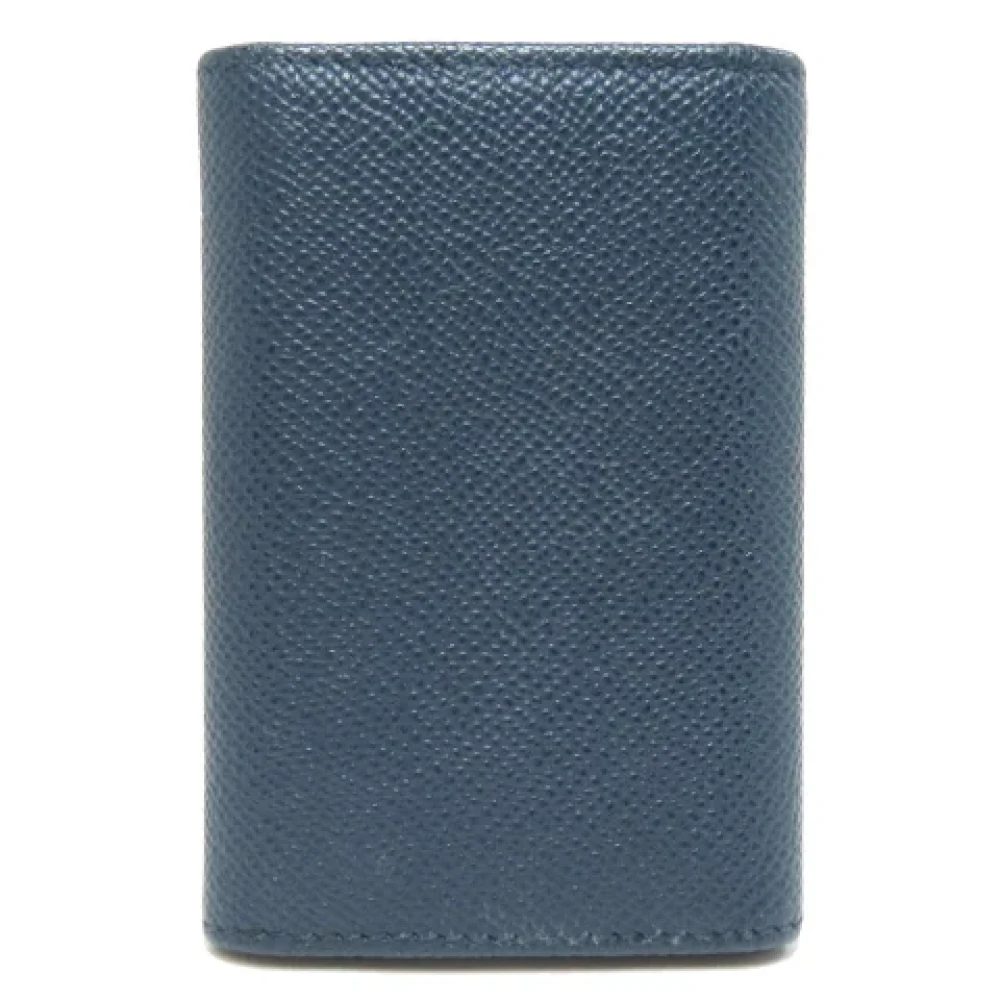 Bvlgari Vintage Pre-owned Leather key-holders Blue Heren