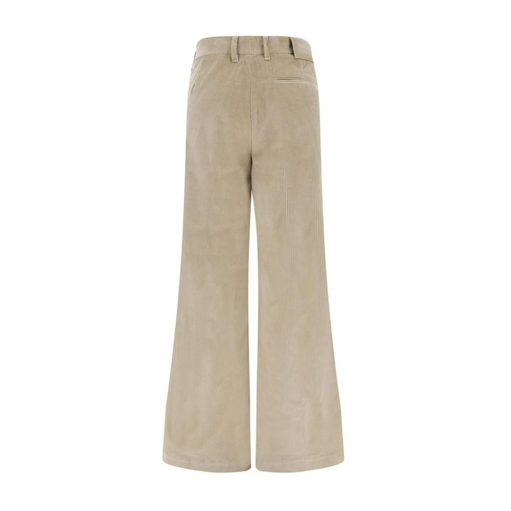 Jacob Cohën Corduroy Broek met Steekzakken Beige Dames