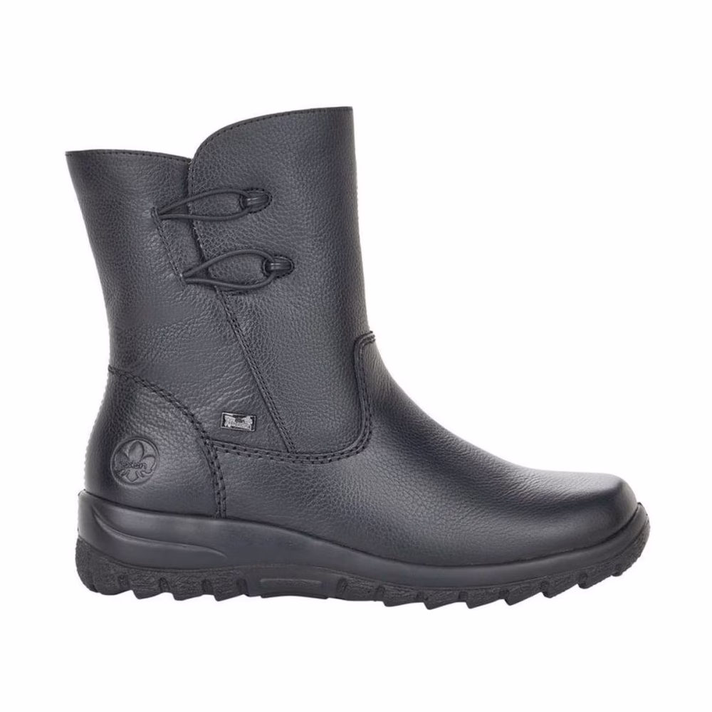 Lässige Knöchelstiefel aus schwarzem Leder