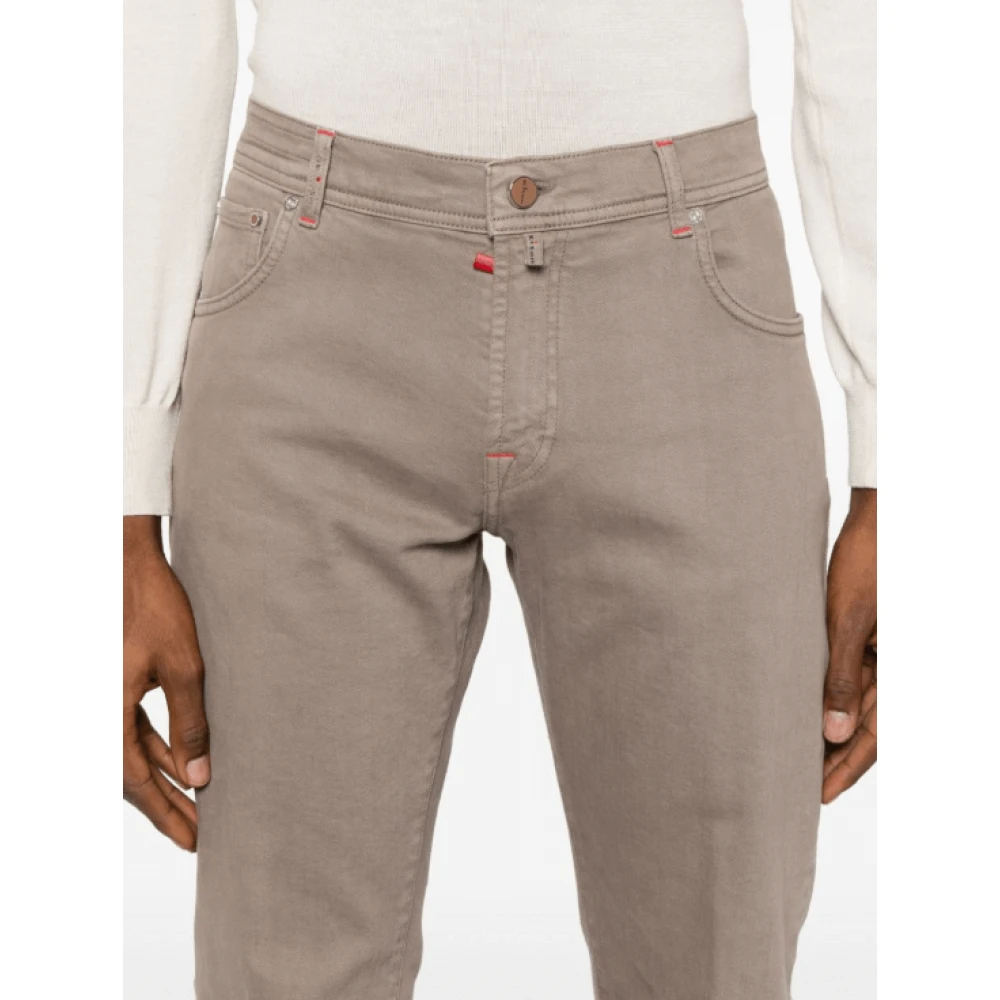 Kiton Lichtbruine Straight-Leg Jeans Beige Heren