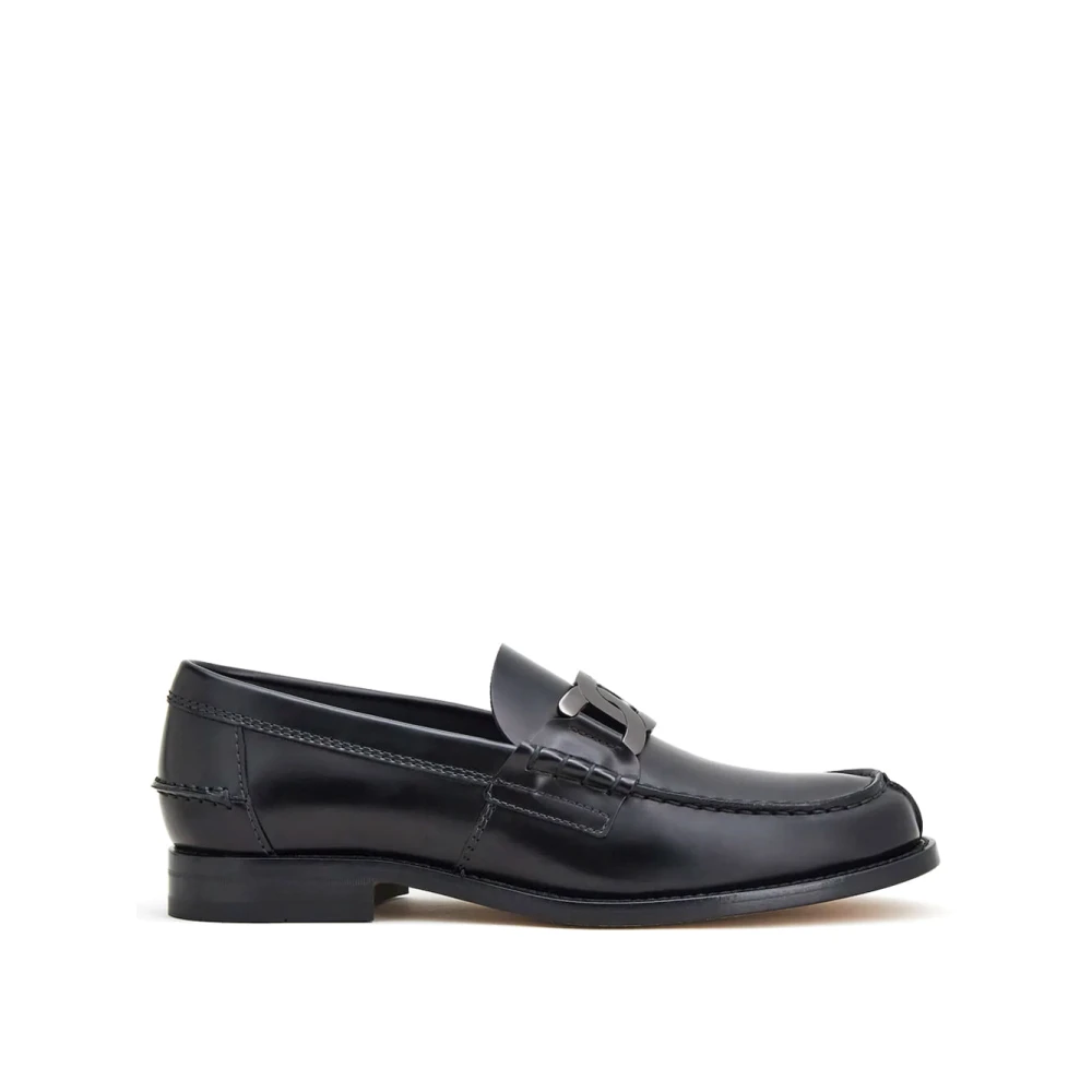 Tod's Men's Black Stylish Model Leather Shoes - Loafers - 6 1/2 Uk - Shoes