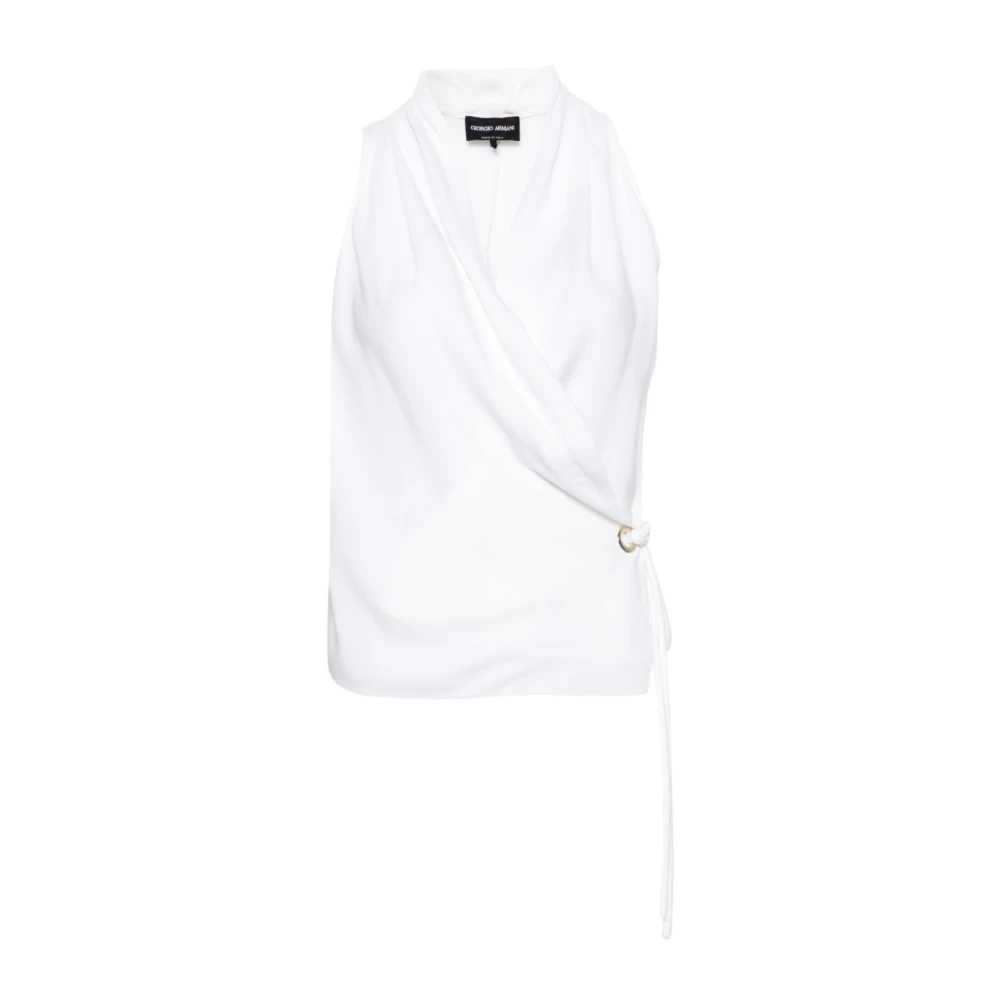 Giorgio Armani Zijden Wit Overhemd White Dames