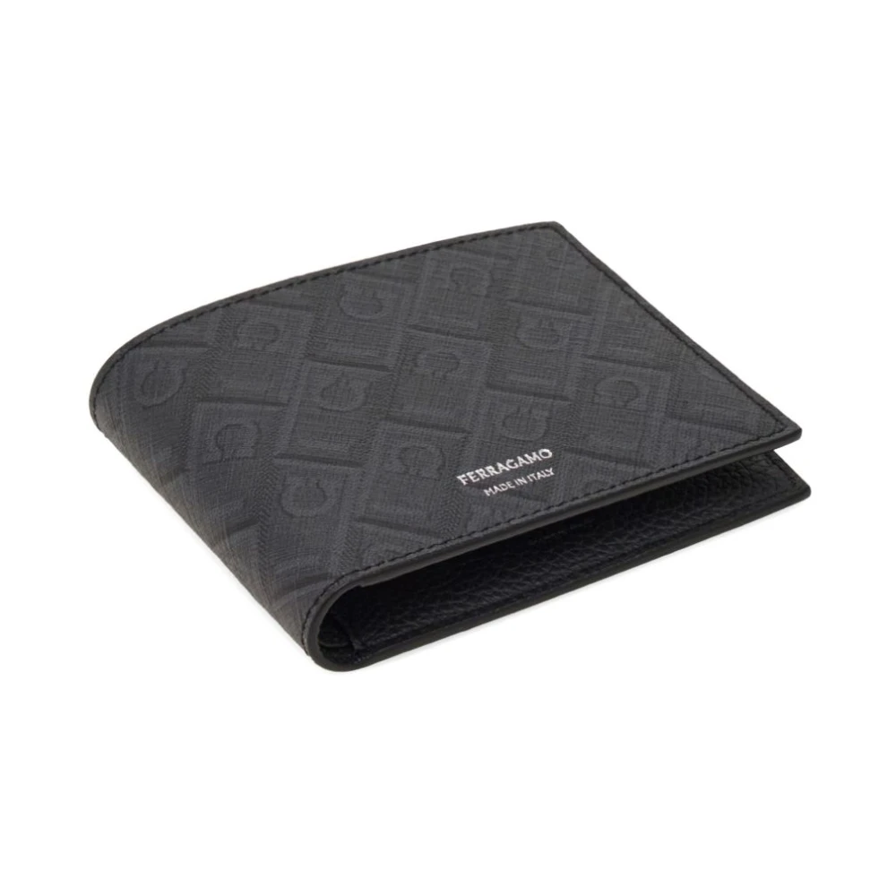 Salvatore Ferragamo Zwarte Portemonnee met Kaartsleuven Black Heren