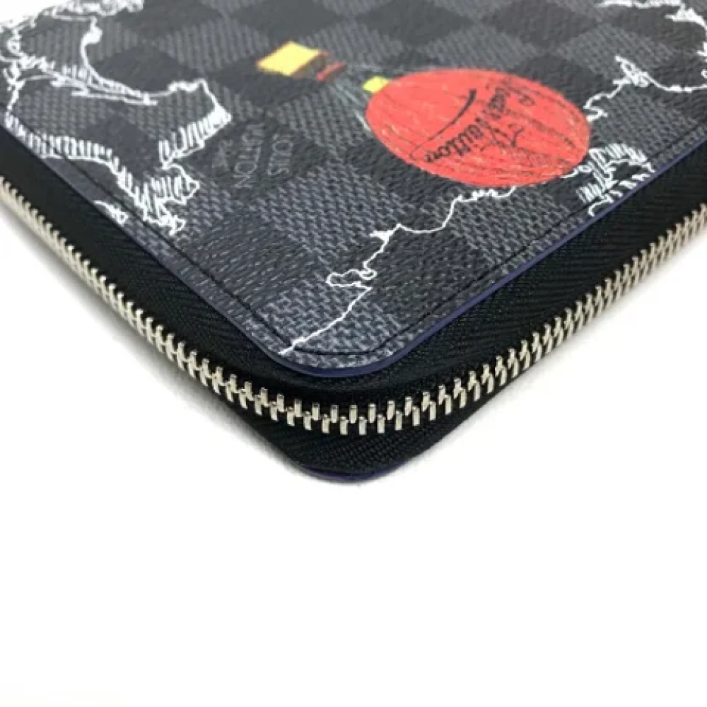 Louis Vuitton Vintage Pre-owned Fabric wallets Black Heren