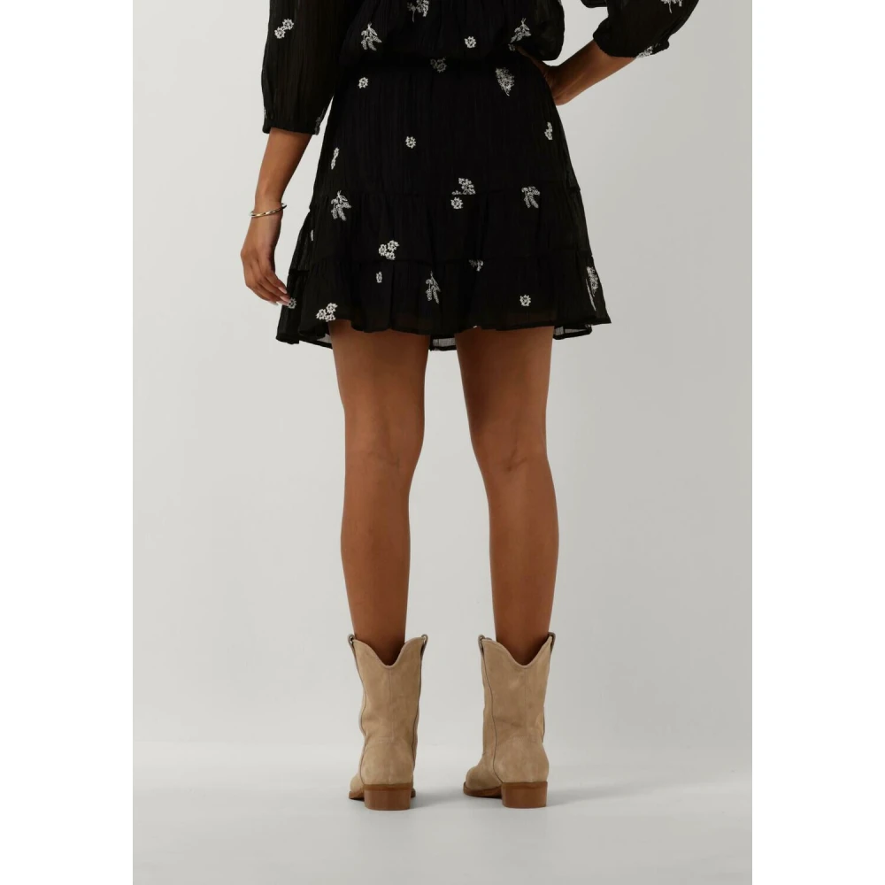 Object Zwarte Minirok Trendy Stijl Black Dames
