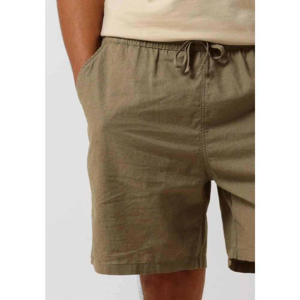 Forét Groene Linnen Shorts voor Zomer Green Heren
