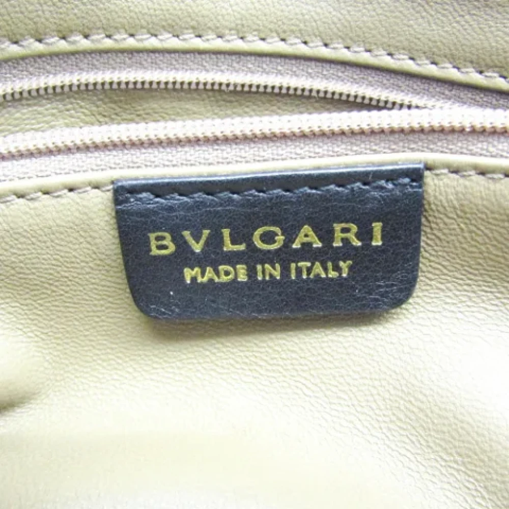 Bvlgari Vintage Pre-owned Leather handbags Black Dames