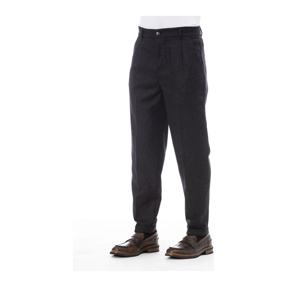 Alpha Studio Tijdloze Elegantie Broek Gray Heren