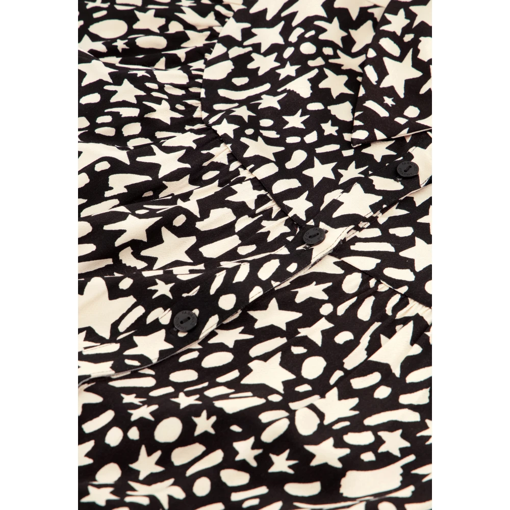 Fabienne Chapot Sterrenprint Lange Mouw Blouse Black Dames