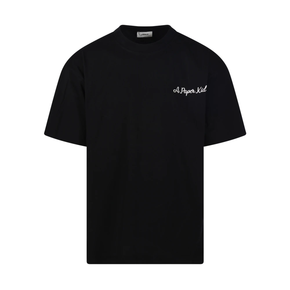 A Paper Kid Nero Zwart T-Shirt Black Heren